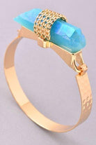 Blue Stone Gold cuff bracelet Kabayare