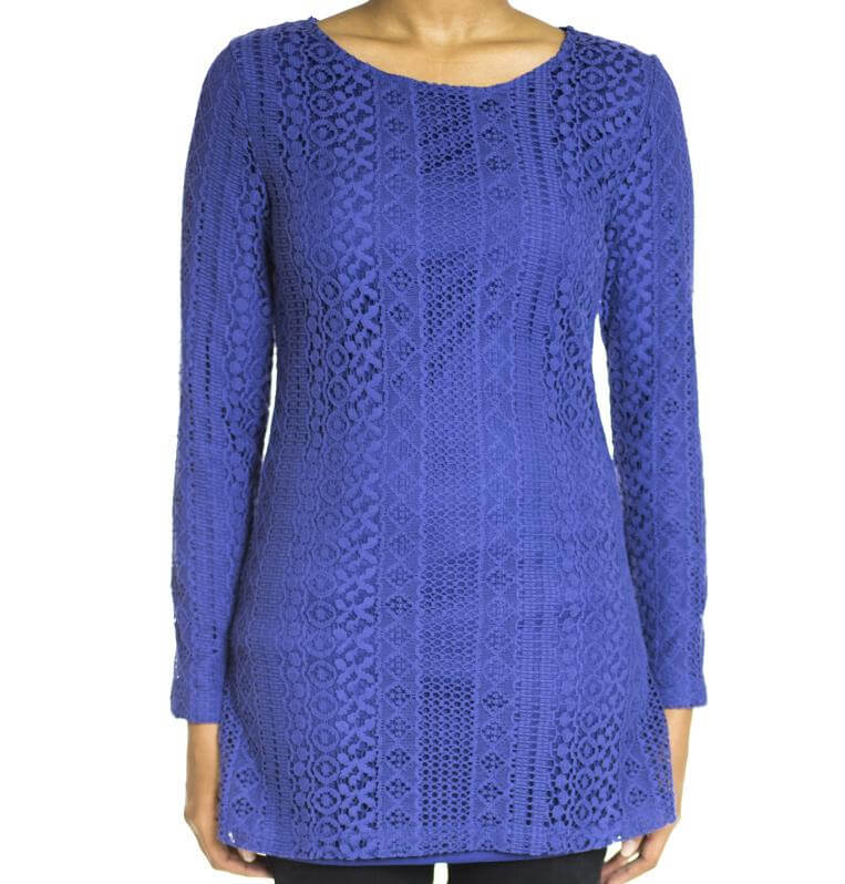 Blue True Lace Top Kabayare