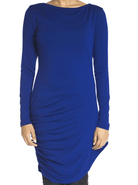 Blue TWIST DRAPE TOP Kabayare