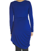 Blue TWIST DRAPE TOP Kabayare