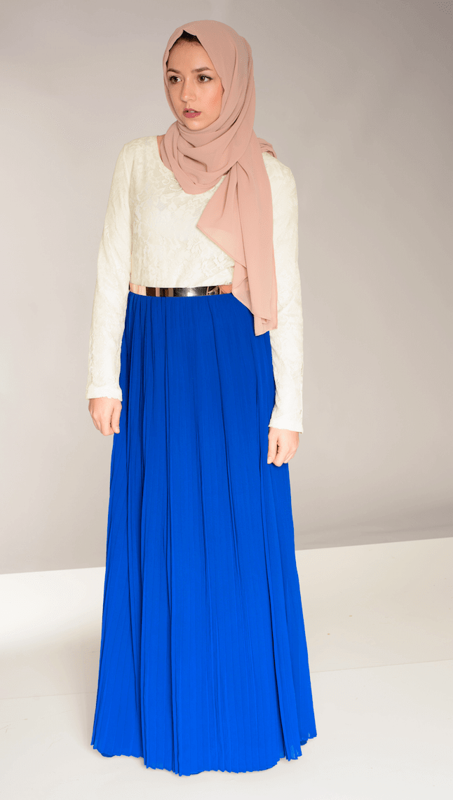 Blue Vintage pleated dress Kabayare