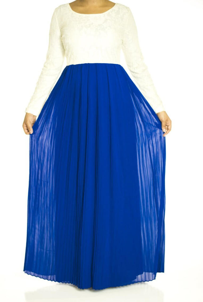 Blue Vintage pleated dress Kabayare