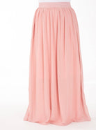 Blush basic chiffon Maxi Skirt Kabayare