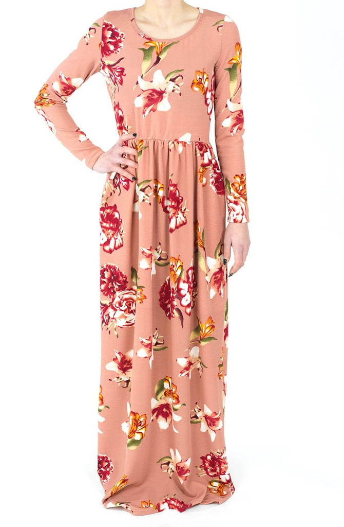 Blush Bella Textured Print Dress Kabayare