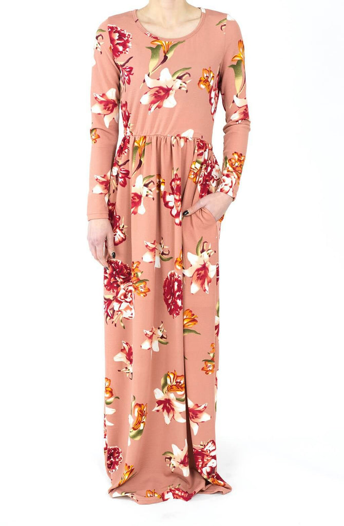 Blush Bella Textured Print Dress Kabayare