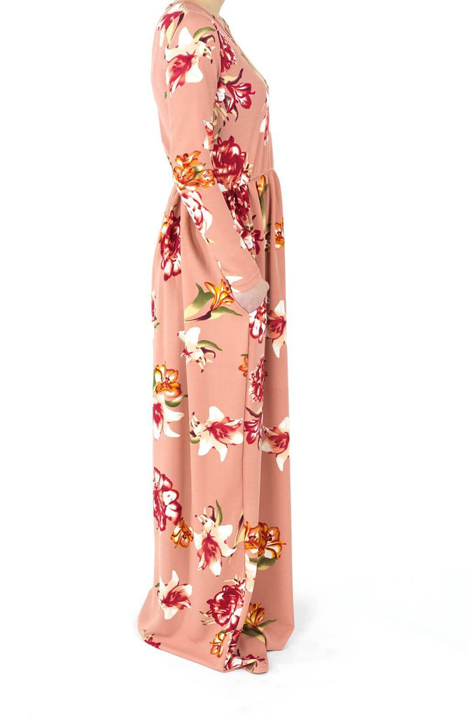 Blush Bella Textured Print Dress Kabayare