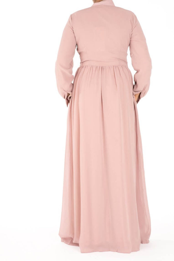 Blush Noble Button Maxi Dress Kabayare