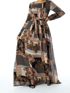 Blush Paisley and dots maxi dress Kabayare