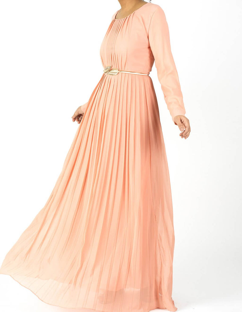 Blush signature chiffon dress Kabayare