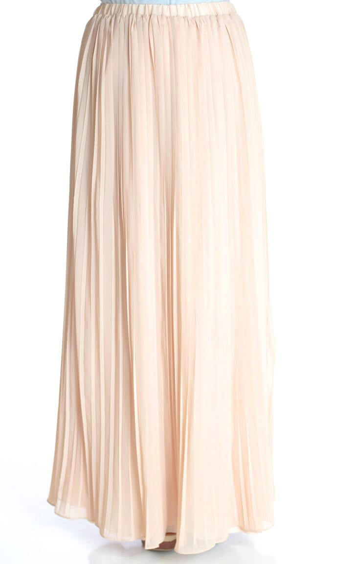 Blush Skinny Pleats Maxi Skirt Kabayare