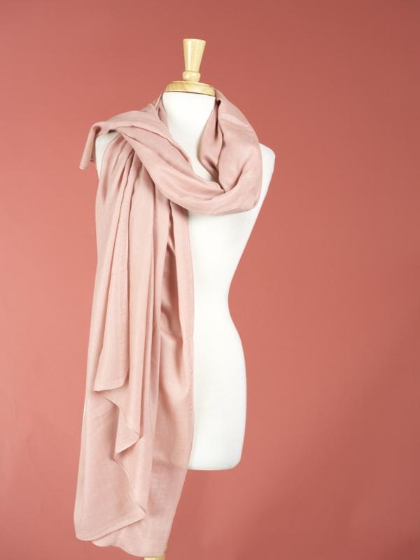 Blush Solid Viscose hijab Kabayare