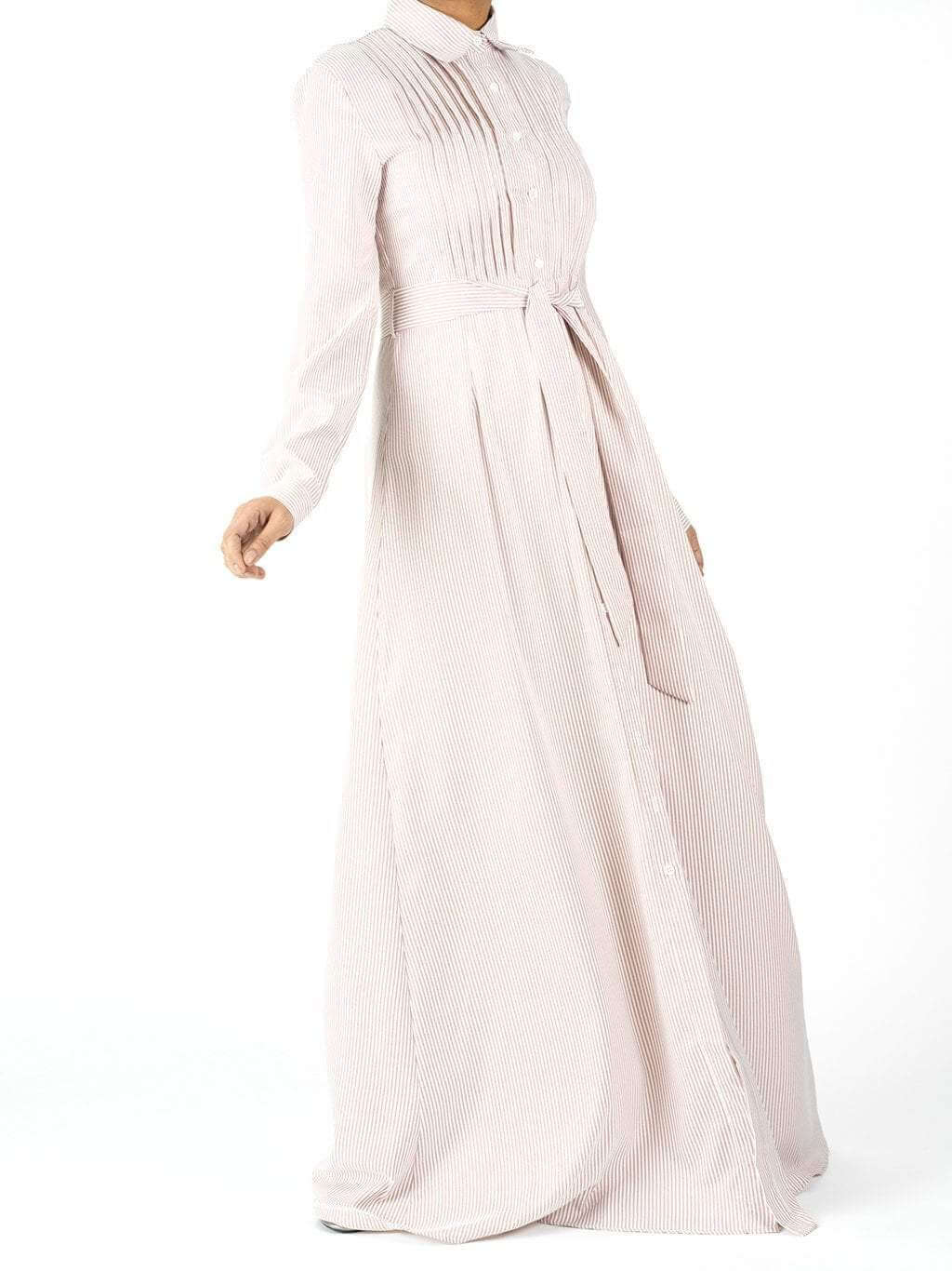 Blush striped button maxi dress Kabayare