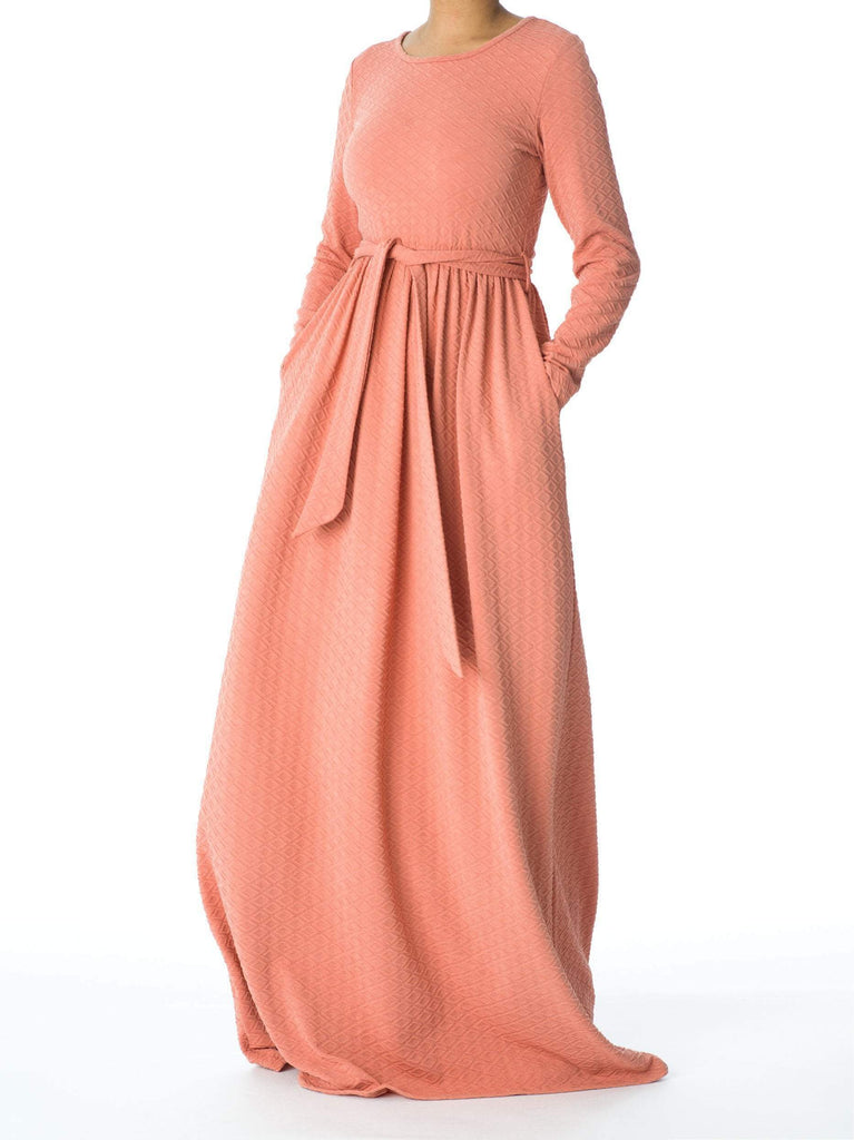 Blush TEXTURED PONTI-DI-ROMA DRESS Kabayare