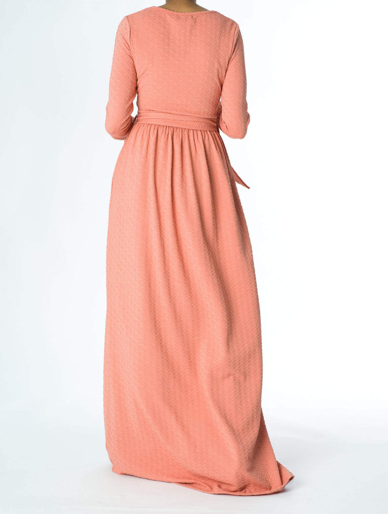 Blush TEXTURED PONTI-DI-ROMA DRESS Kabayare