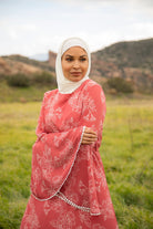 Blushing Salmon BELL SLEEVE MAXI DRESS Kabayare