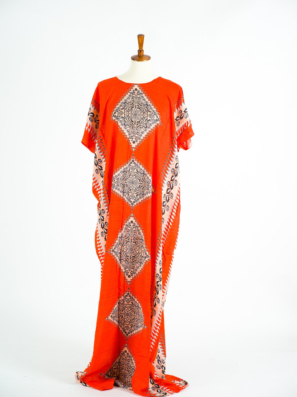 Bright Orange PRINT BATI DRESS Kabayare