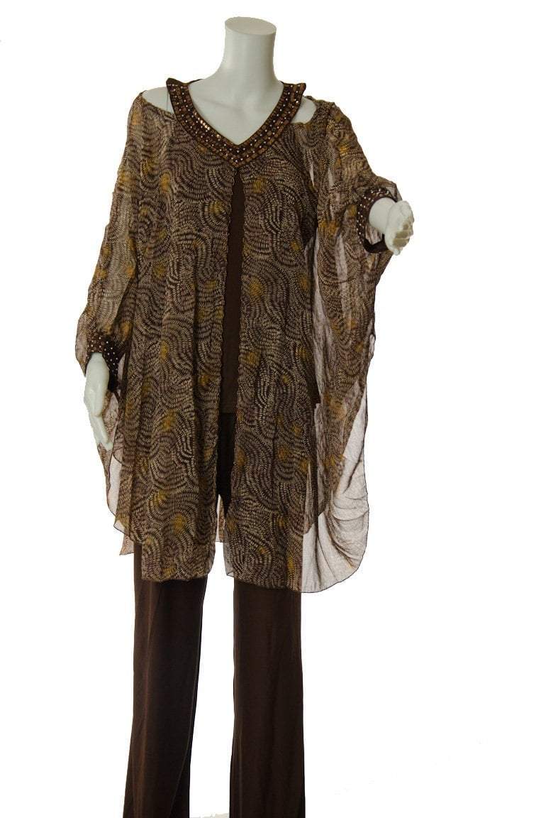 Brown ChiffonTunic Set Kabayare