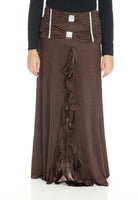 Brown Convertible Skirt Kabayare