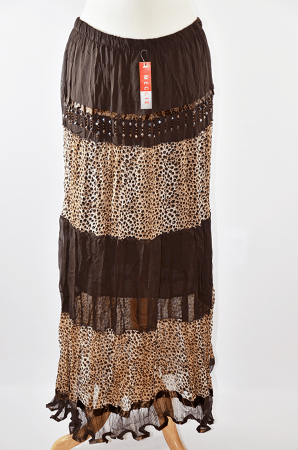 Brown leopard prints skirts Kabayare