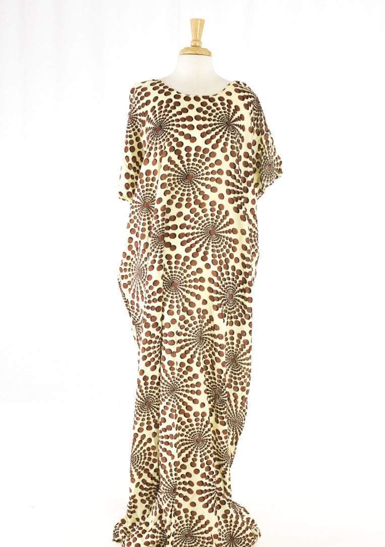Brown polka bati dress Kabayare