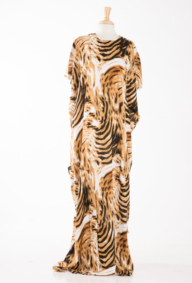 Brown Ruster-feathers bati dress Kabayare