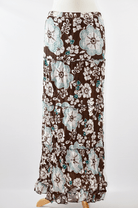 Brown Tiered Hippie Skirt Kabayare