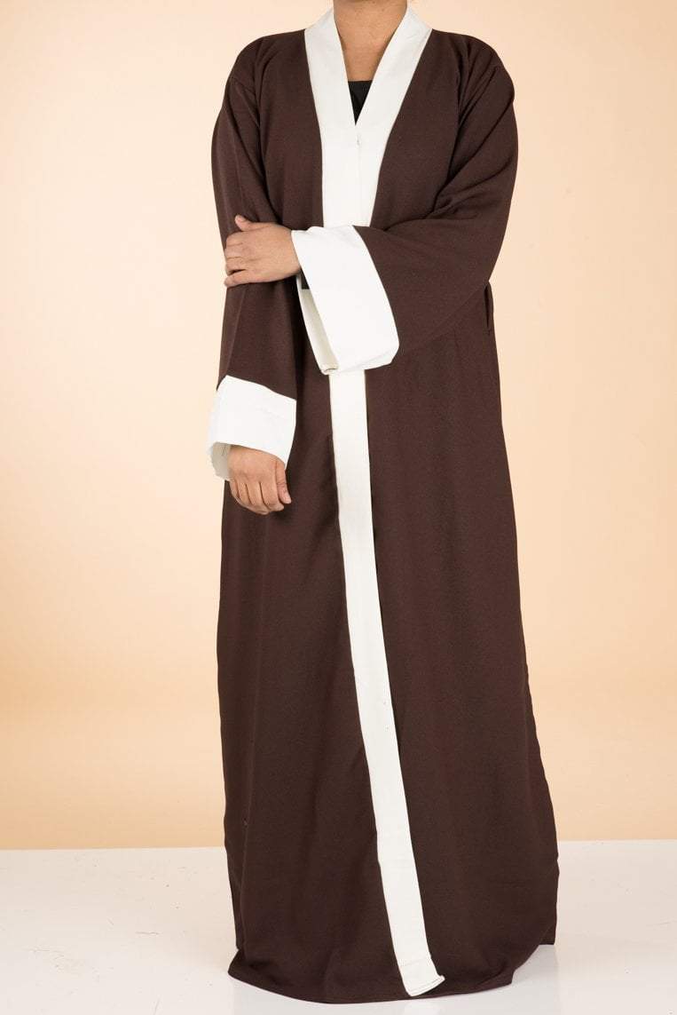 Brown Velvet Kimono Abaya Kabayare