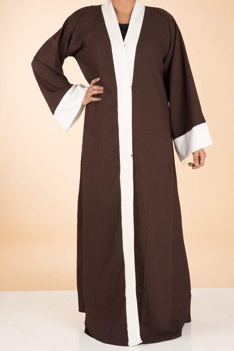 Brown Velvet Kimono Abaya Kabayare