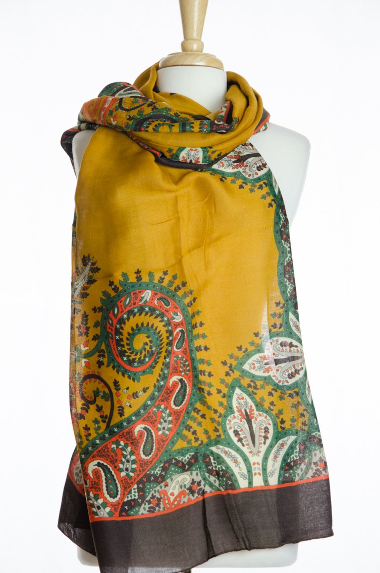 Brownz Floral Geo Print Scarf Kabayare