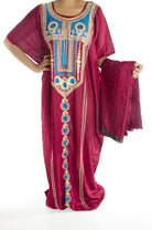Burgundy  embroidery Bati Kabayare