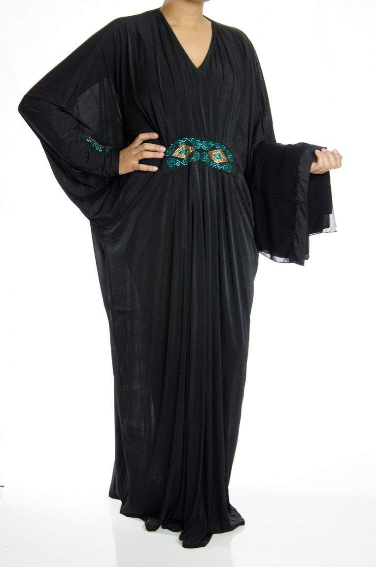 Butterfly Jersey Abaya Kabayare