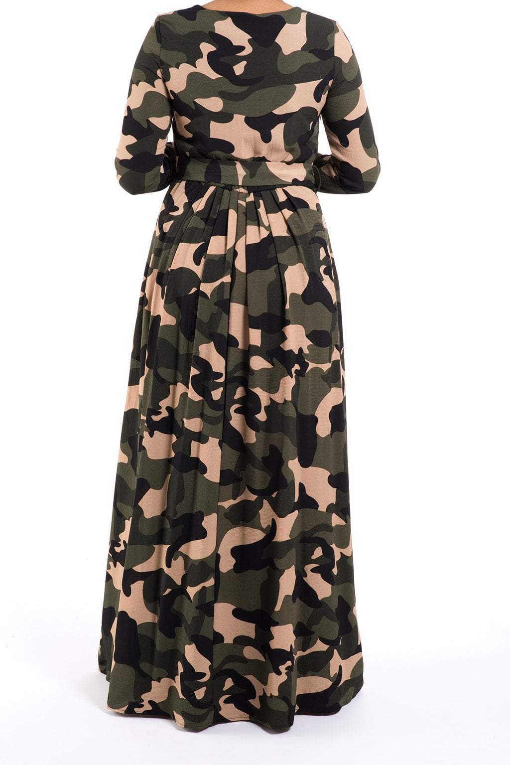 Camouflage long sleeve maxi dress Kabayare