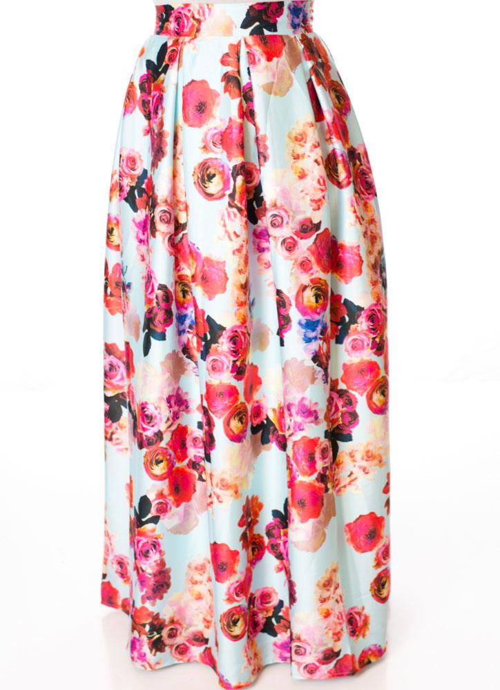 Cheerful Flare Maxi Skirt Kabayare