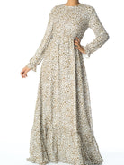 Cheetah print chiffon maxi dress Kabayare