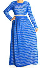 Chevron Mesh Maxi dress Kabayare
