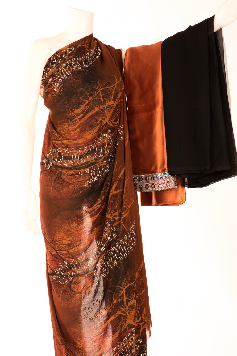 chocolate love Silk Chiffon Dirac Kabayare
