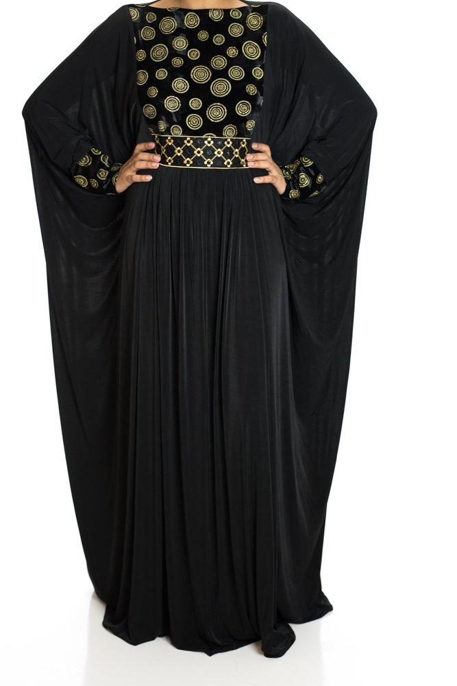 Circles Butterfly Jersey Abaya Kabayare