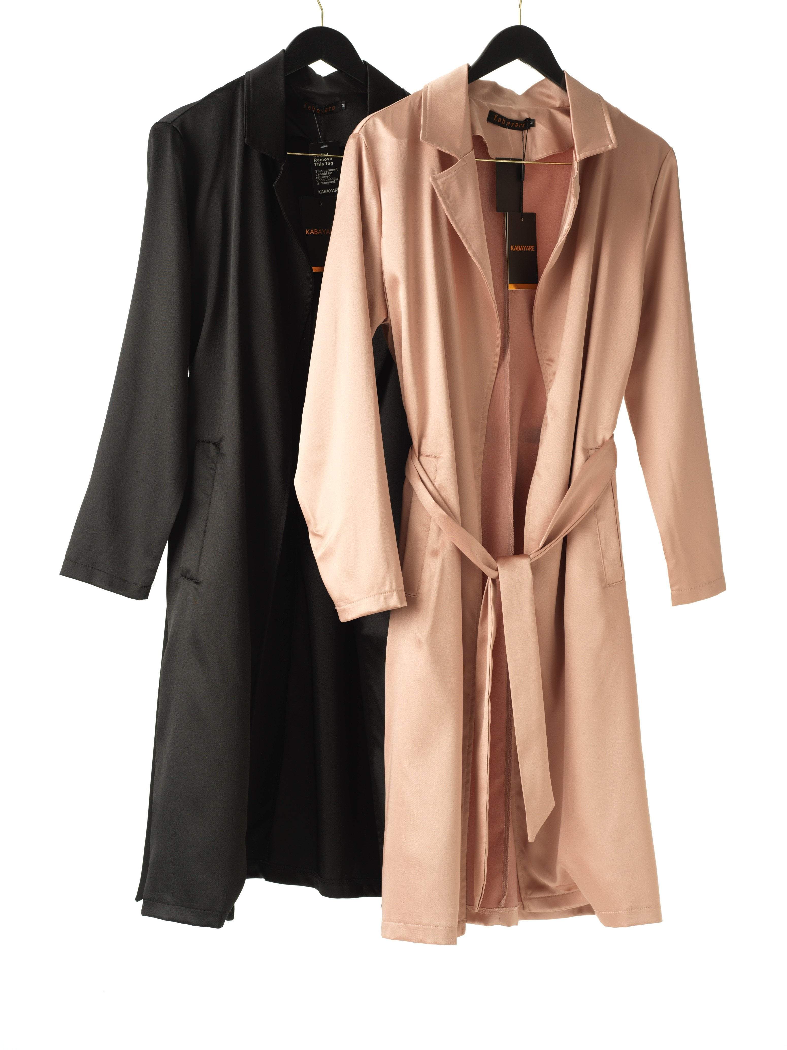 Classy satin trench jacket Kabayare