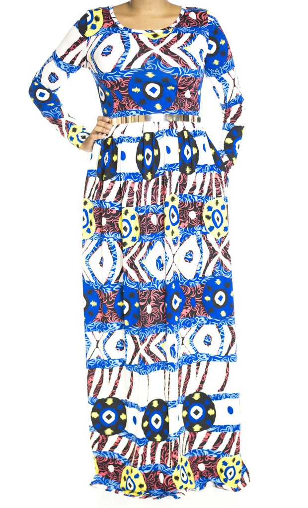 coachella print Maxi Dress Kabayare