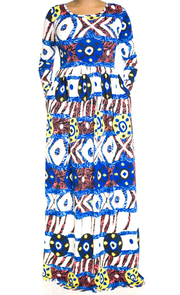 coachella print Maxi Dress Kabayare
