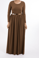 COFFEE MILK SILK MAXI DRESS (SOFT) Kabayare