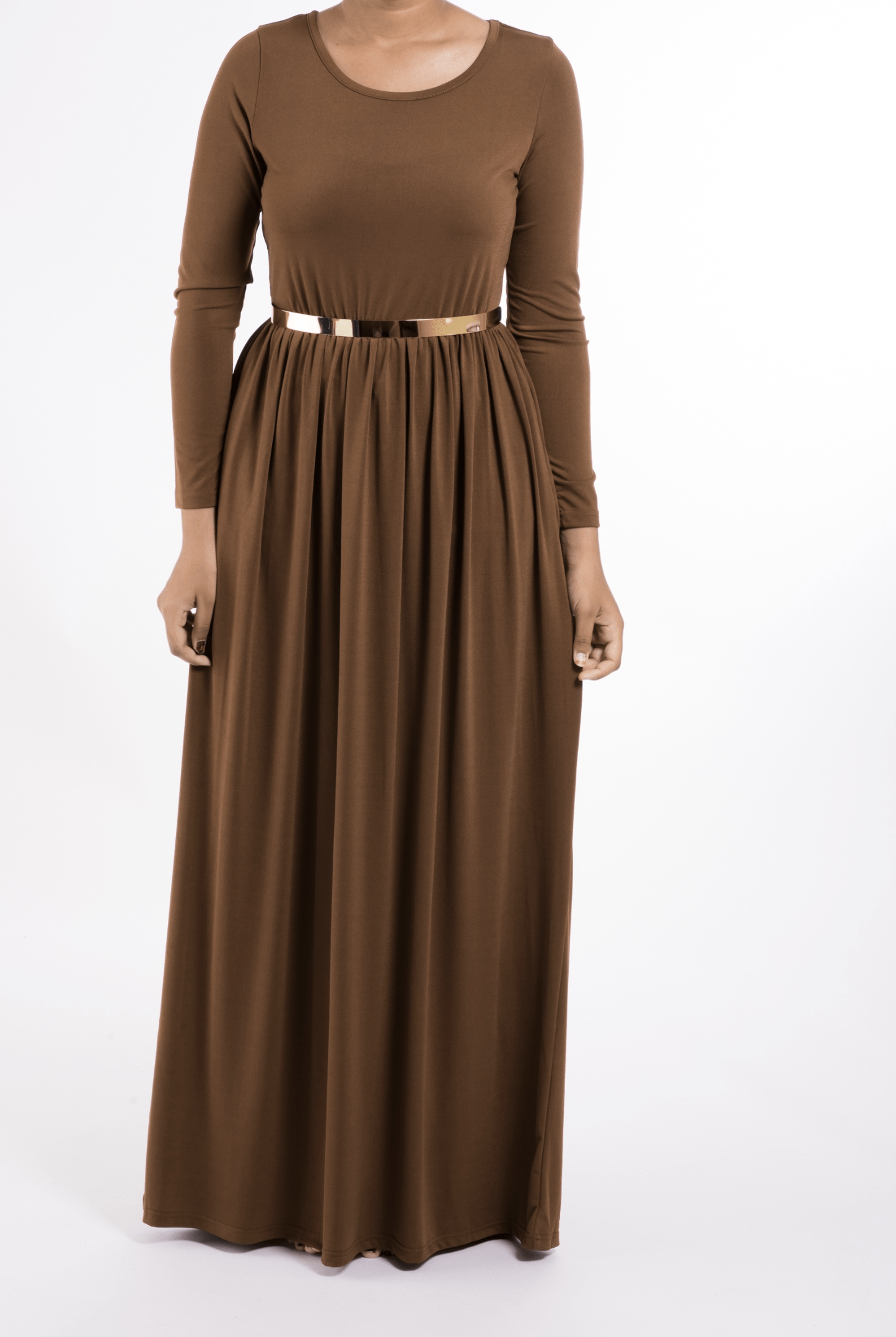 COFFEE MILK SILK MAXI DRESS (SOFT) Kabayare