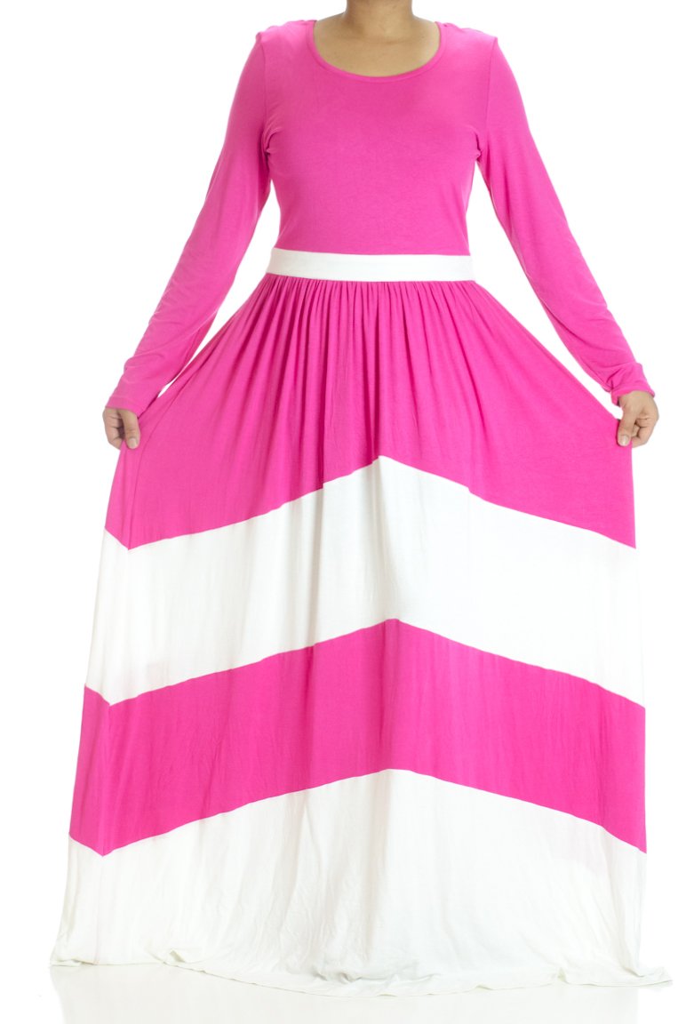 Color-block Cotton Candy Maxi Dress Kabayare