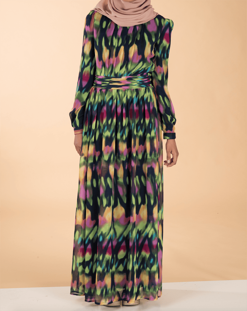 Colorful chiffon dress Kabayare