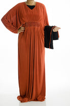 Copper Butterfly Jersey Abaya Kabayare