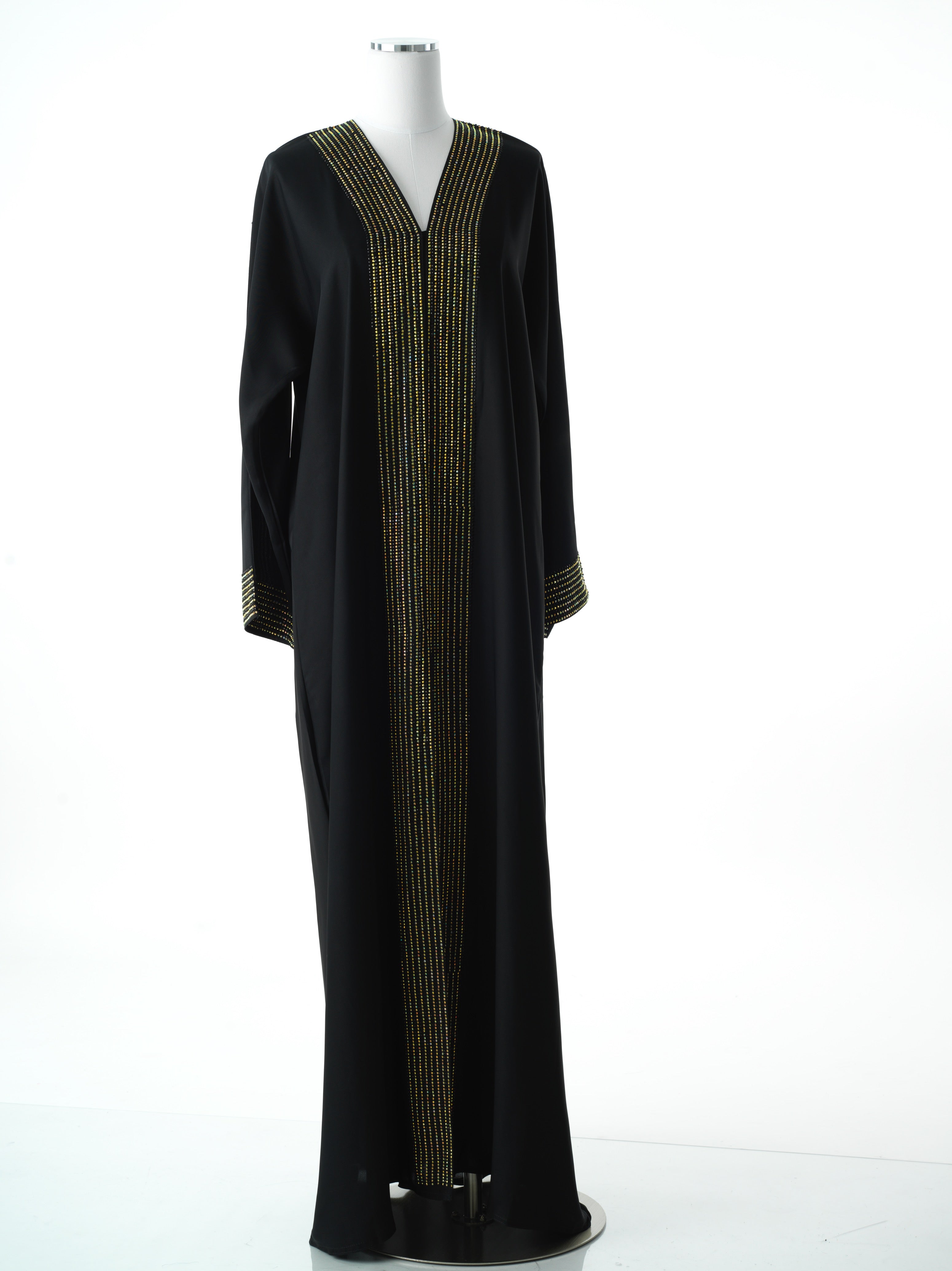 Copy of Navy tiered chiffon abaya Kabayare