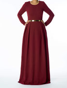 Cranberry Textured Classic Maxi Kabayare