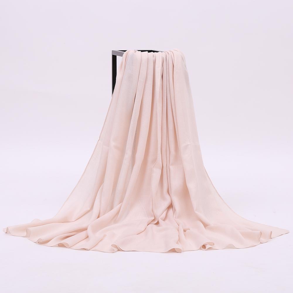 Cream Solid Viscose hijab Kabayare