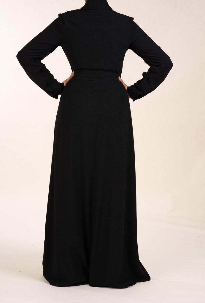 Crepe button maxi dress Kabayare