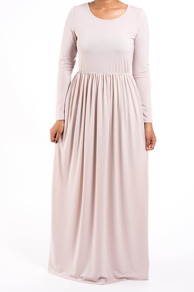 Crystal Milk Silk Maxi Dress (SOFT) Kabayare